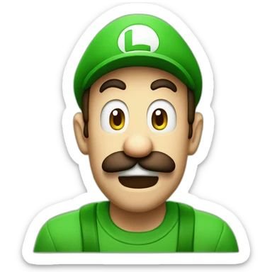 Luigi fearful it gost sticker
