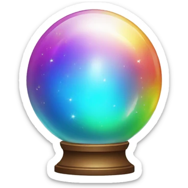 Rainbow crystal ball sticker