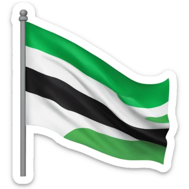 Syrian green, white, and black flag sticker