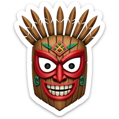 Crash bandicoot Aku aku mask sticker