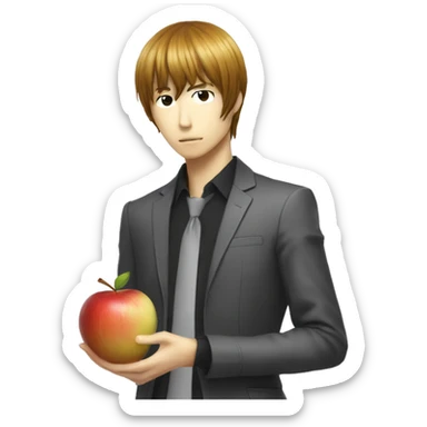 Light Yagami mange une pomme sticker