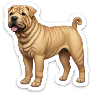 Shar-pei dog full body sticker