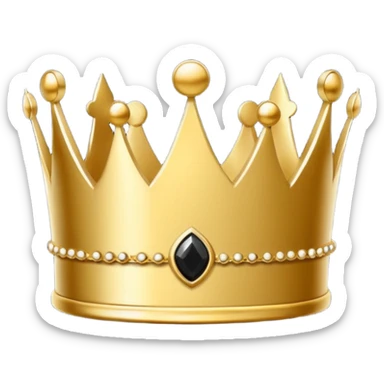 black premium logo crown simple sticker