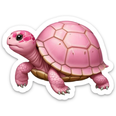 cute pastel pink baby tortoise sticker