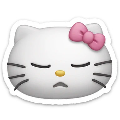 hello kitty sleeps sticker