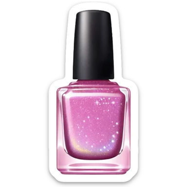 Pink glitter nail polish sticker