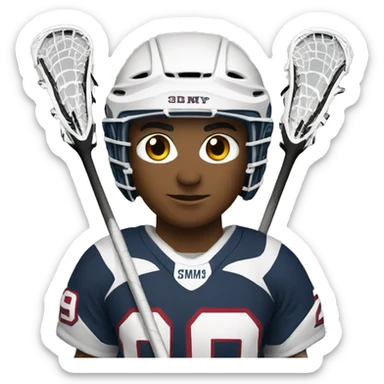 Minuteman lacrosse player sticker