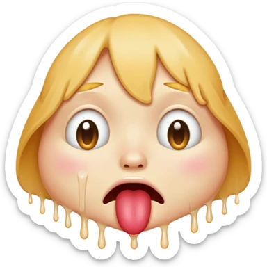 can you make a braindead emoji thats drooling and stuff sticker