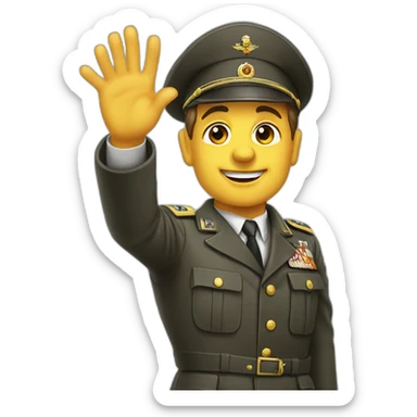 40s Germany dictator waving sticker