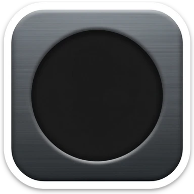 iPad black hole lock screen icon dark metallic with thin stripes sticker