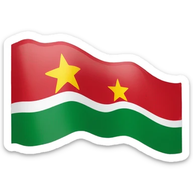 Suriname flag but the star is on the left  sticker