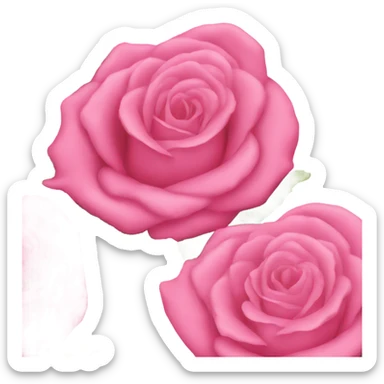 Cute rose my pink heart sticker