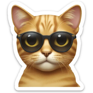 Cat with sunglasses sticker