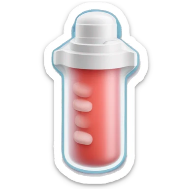 asthma inhaler being shook sticker