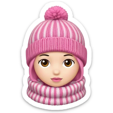 Pink winter beanie  sticker