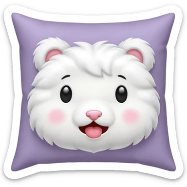 white pillow sticker