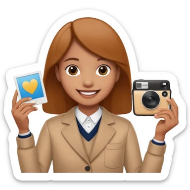 board with polaroid photo sticker