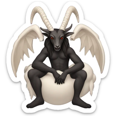 Baphomet and the lovers card sticker