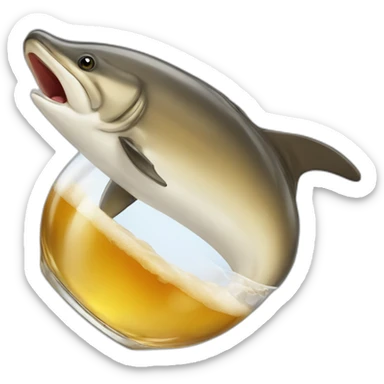 Dauphin bière  sticker