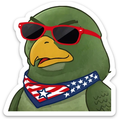 American eagle being the most patriotic guy ever  sticker
