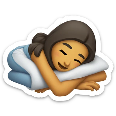 Chica durmiendo sticker