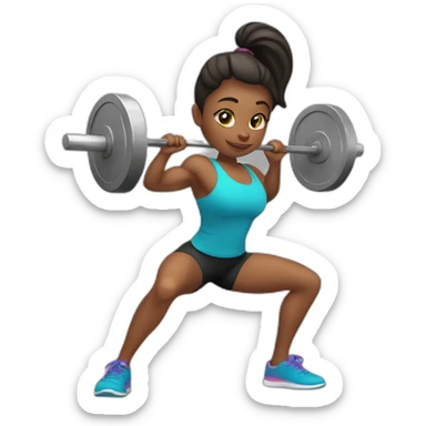 Girl practicing CrossFit sticker