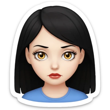 deadly stare one eye emoji girl  sticker