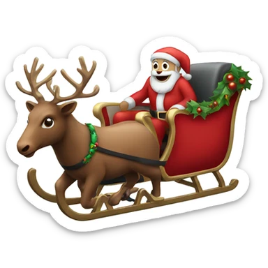 Santa sleigh  sticker