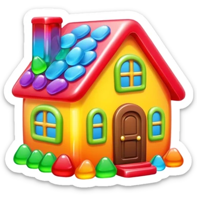 Candy land gummy  house  sticker