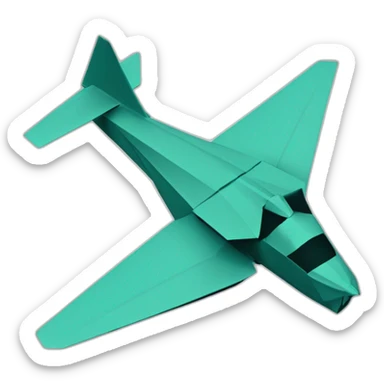 origami avion classique sticker