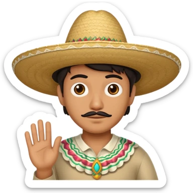 mexican wearing a sombrero  sticker