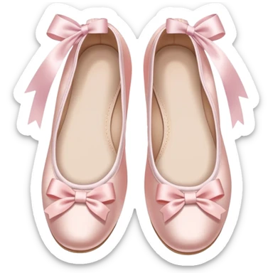 Cute light pink ballerina shoes sticker