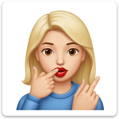 Labios con dedo mordiendo  sticker