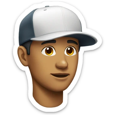 A beautiful  young man wearing snapback cap sticker