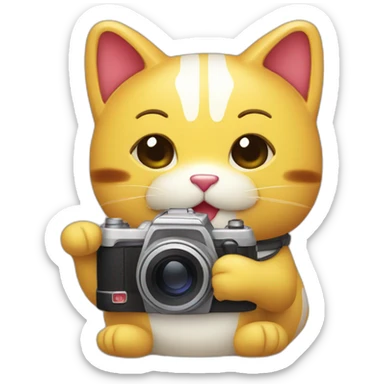 smiling-maneki-neko-with-camera sticker