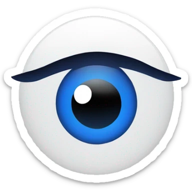 evil eye as a logo, minimal sticker
