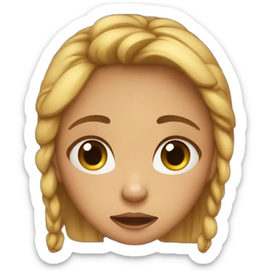 A girl Feel like crying but can’t cry sticker