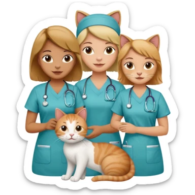 Cat hospital nurses sticker