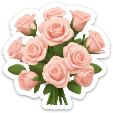 bouquet of spray roses sticker