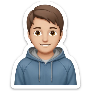 Kjekk gutt (lys i huden) som har pynta seg. Har på seg Jeans og grå hette genser og håret skal være  midtskill og fargen på håret er brunt. Litt øyevipper men ikke mye og litt mørke brun. Skal se HOT Å SEXY UT smile mer!!! sticker