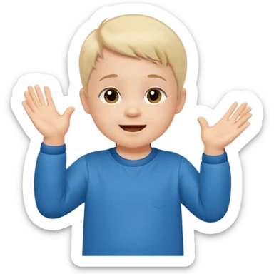 A toddler with a tiny jersey, clapping with adorable enthusiasm sticker