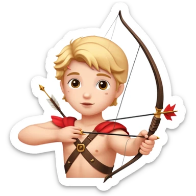 Romantic Cupid’s bow and arrow sticker