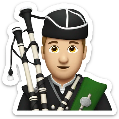 Bagpiper sticker