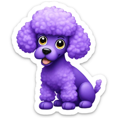 purple poodle farting sticker