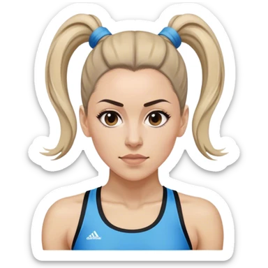 Melanie chisholm with a high ponytail wearing athletic attire sticker
