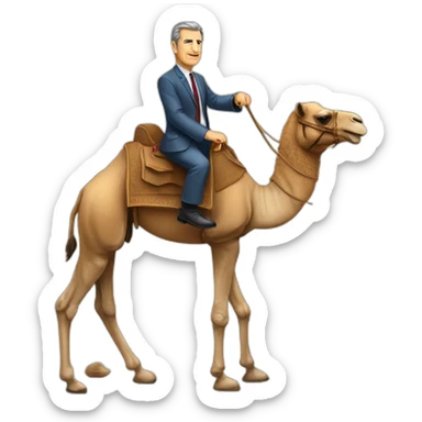 Jean Lassalle on a camel sticker