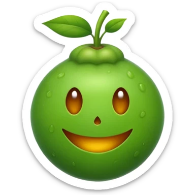emoji green posion frutiger aero sticker