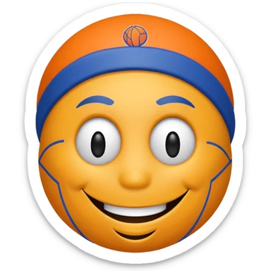 Smiley icon new york knicks sticker