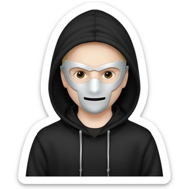 hacker with mask sticker