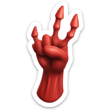 The devil's hand gives a thumbs up sticker